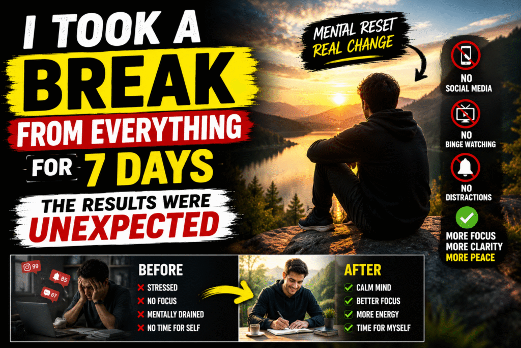 I Took a Break from Everything for 7 Days — The Results Were Unexpected